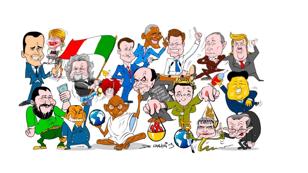 Caricature di personaggi famosi L'arte del sorriso